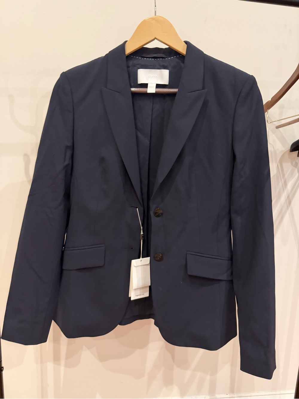 Boss Navy Two-Button Women's Blazer size XS NEW with tag